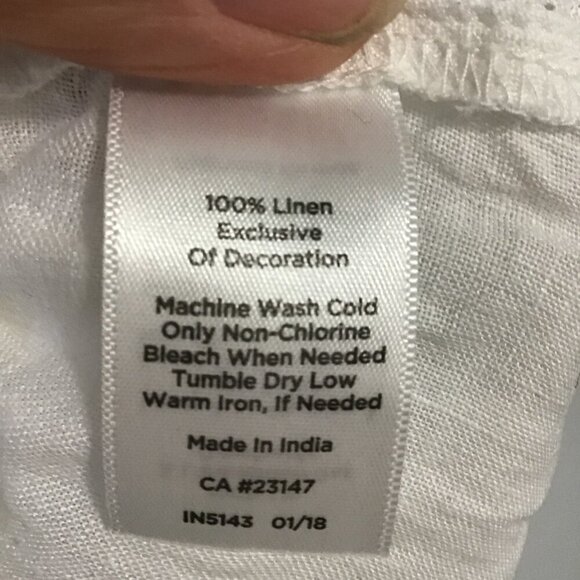 Talbots Petites White Linen Sleeveless Top Size S - Picture 12 of 12